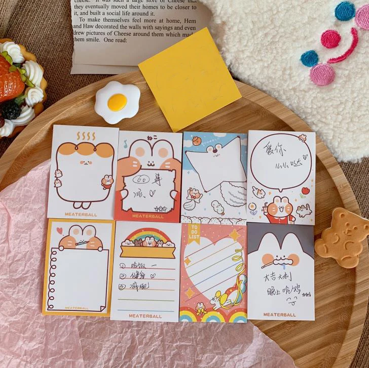 1 шт. Kawaii Кролик Медведь Хлеб бумажные блокноты N Times Липкие заметки блокнот корейский Канцелярские товары школьные офисные принадлежности