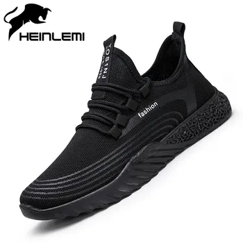 

HEINLEMI Designer Fashion Breathable Men Casual Shoes Anti-Slip Mens Shoes British Style Men Shoes Sneakers Mannen Schoenen