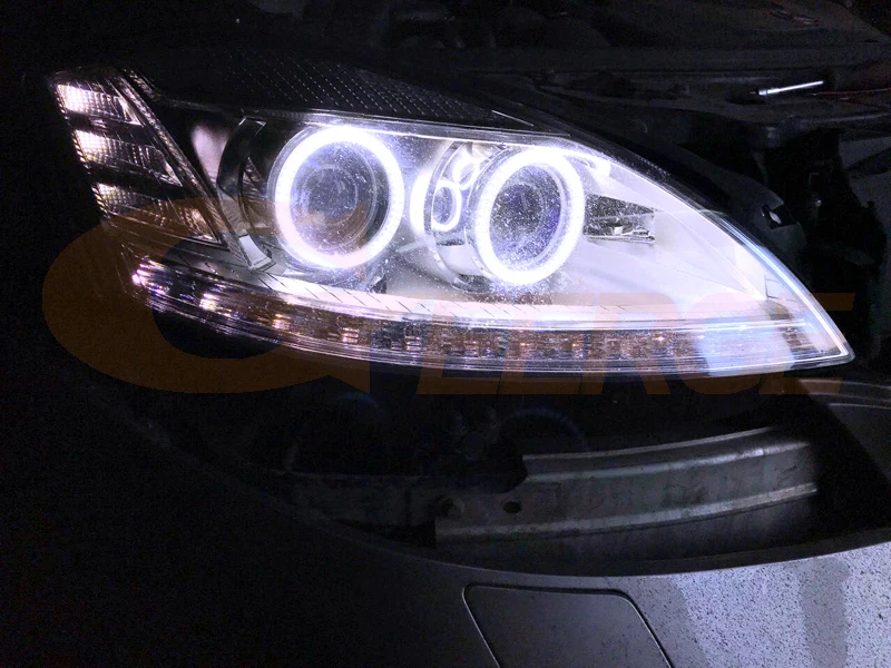 Отличные ультраяркие кольца в виде лампы дневного света для Mercedes Benz S Class W221 2010 2011