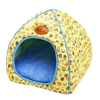 

Dog Bed Pet House Foldable Soft Warm Sponge Cave Cute Dog Beds Kennel Nest Plush Cat Tent XH8Z