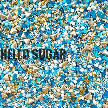 

Sea treasure treasure mixed color stone sugar beads ocean wind INS style birthday cake decor paper cup cake topper