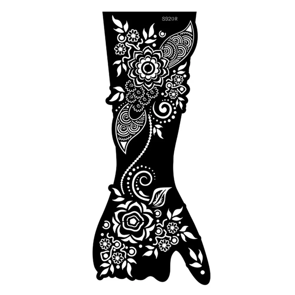 

2021 New Fashion Henna Tattoo Stencil Temporary Arm Tattoo Diy Body Art Sticker Template Indian Wedding Painting Henna Kit Tools