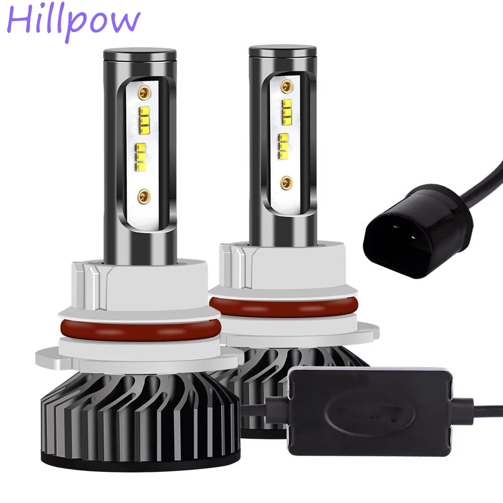 

Hillpow H4 LED Car Headlight 72W 8000LM 6500K LED headlight Bulb H1 HB4 H3 H13 9004 9005 9006 H11 H7 LED Bulb with Canbus