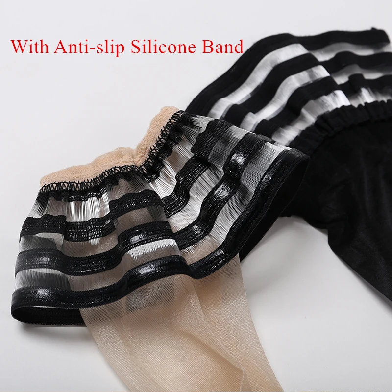 Lace Top Thigh High Stockings thigh high socks lace thigh high stockings Ultra Thin Transparent Silk Medias De Mujer Silicone Hold Up Women Sexy Seamless Underwear