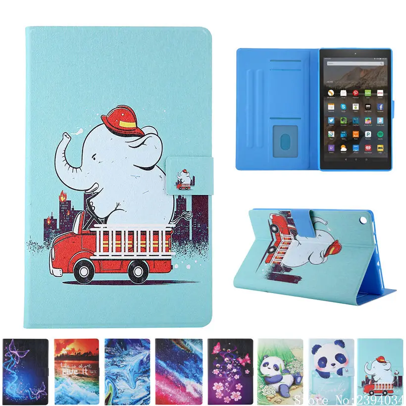 Funda Con Tapa Para Amazon Kindle Fire Hd 8, 2018, 2017, 2016, 2016, 6Th, 7Th, 8Th Gen