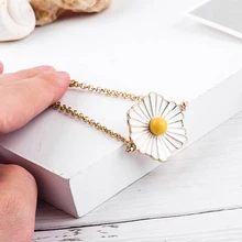 Эмалевый Цветочный браслет дизайнер милые желтые бусы женские цепочки модный подарок ювелирные изделия аксессуары