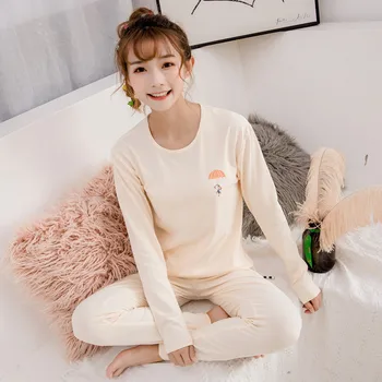 

pajamas set for women milk silk fabric sleep clothing long sleeve pyjama suit autumn nightie female nightwear nightdress