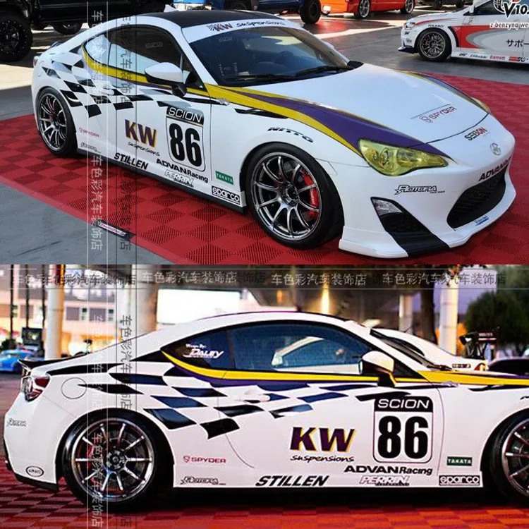 Автомобильная наклейка для Subaru BRZ, внешний стикер для модификации, индивидуальная наклейка для спортивного автомобиля, украшение для Toyota 86