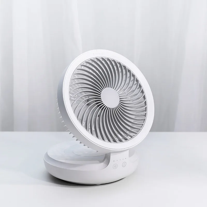 

Wireless floating air circulation fan charging section usb folding electric fan home breathing light net red with simple small f
