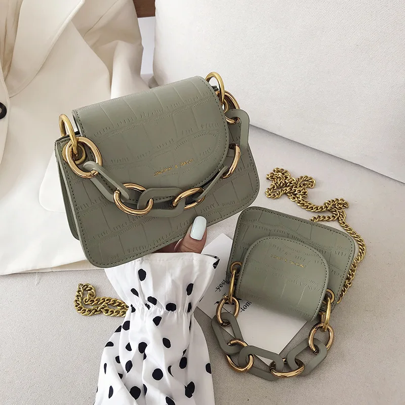

Mini Baggage Girl 2019 New Korean Version of Occidental Chain Square Baggage Fashion Hundred-handed Inclined Wallet