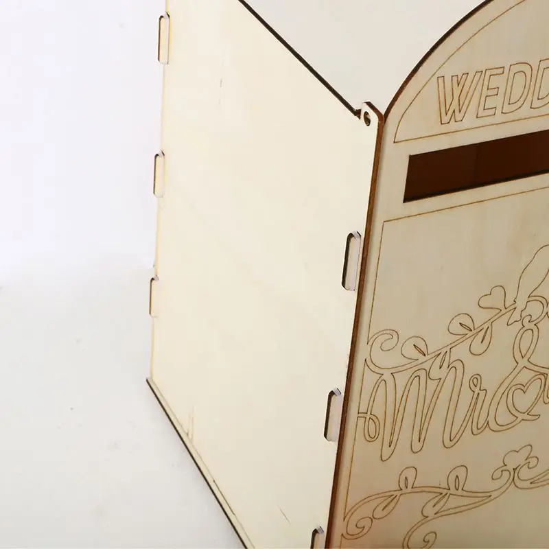 DIY деревянная коробка для свадебного поста с замком, для приема ребенка, для свадьбы, юбилея, подарочная карта, держатель для хранения сообщений, вечерние, Декор