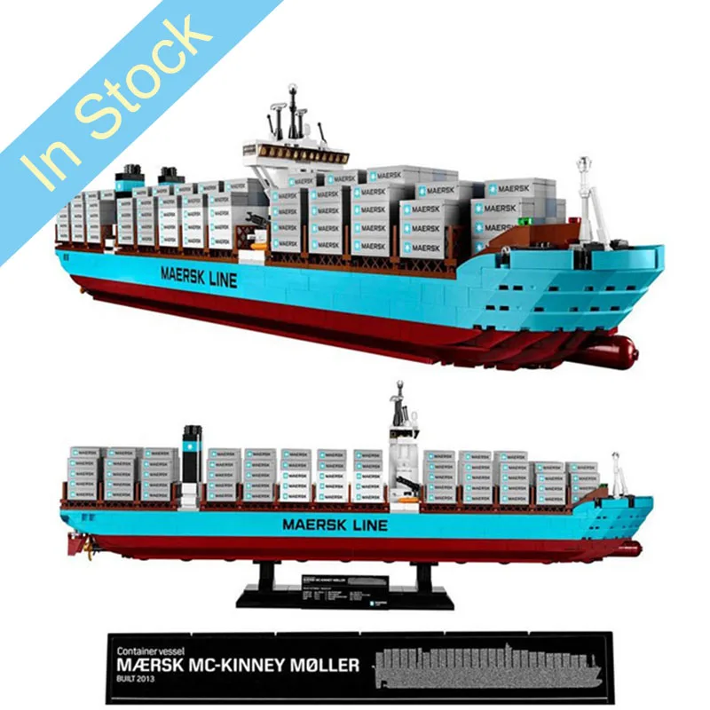 22002 1518 шт. Creator Technic серия Maersk Line тройной-E строительные блоки кирпичные детские игрушки Рождественский подарок 10241