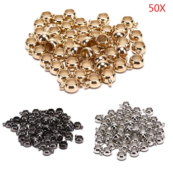 

50pcs/lot Plastic Bail Beads CCB Pendant Clip Clasp Connectors DIY Hole 6.3mm For Jewelry Making DIY Necklace Bracelet