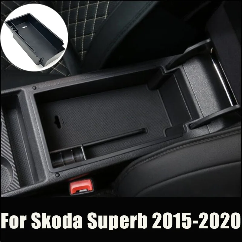 

Для Skoda Superb Octavia A7 KODIAQ автомобильные аксессуары, центральный подлокотник, ящик для хранения, консоль, лоток, чехол, внутреннее украшение