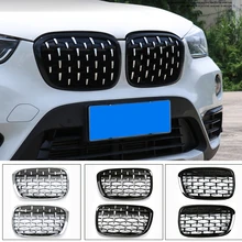 Для BMW X1 F48- автомобильные аксессуары Передняя средняя решетка гриль Замена декоративная накладка 2 шт