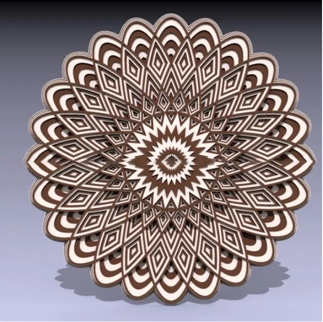 20 PCS Multilayer Combined Mandala Decorative Drawing CDR DXF Format Laser Cutting Files Not Physical Item Virtual Product wood work bench