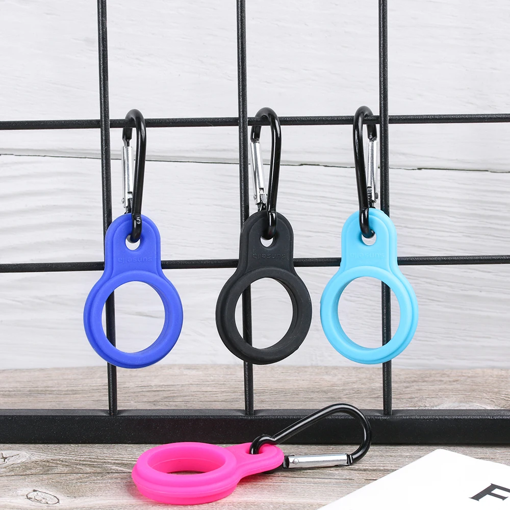 Water Bottle Holder Aluminum Sports Kettle Buckle Outdoor Carabiner Rubber Buckles Hook 1PC