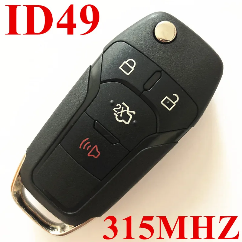 3+ 1 кнопки 315 МГц флип дистанционный ключ для Ford ID49