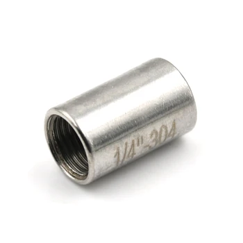 

1Pcs 1/4'Adapter BSP Female Threaded Max Pressure 304 Stainless Steel Round Nut Rod Pipe Fitting Connector