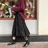 Long Tulle Midi Skirts Womens 2020 Autumn Elastic High Waist Mesh Tutu Pleated Skirts Female Black White Long Skirt Streetwear 4