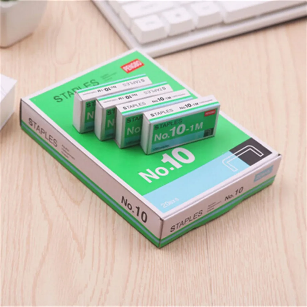 Mini Staples No. 10 Staples 20 Box/lot Small Kawaii Office Binding Universal For School Study Supplies Gifts Cute Stationery