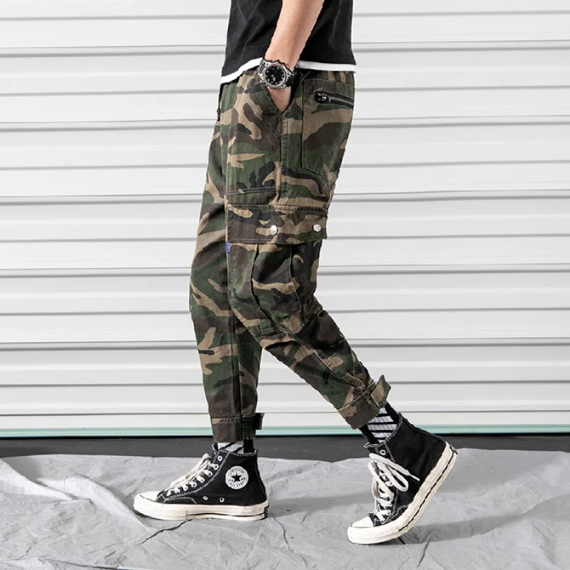 

Autumn And Winter INS Super Fire Pants Men's Popular Brand Loose Bib Overall Beam Leg Korean-style Trend Casual Harem Versatile