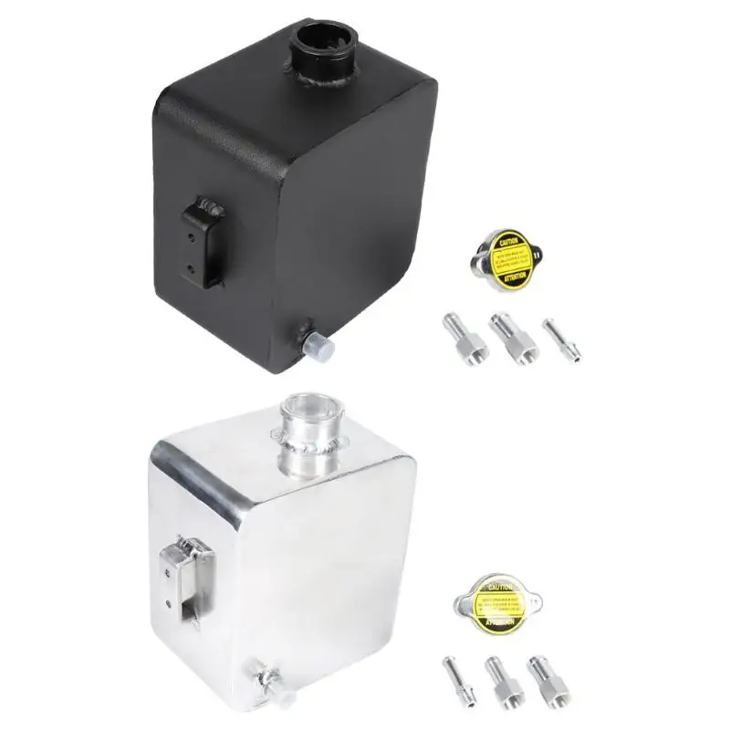 

2.5L Universal Aluminum Alloy Car Engine Radiator Coolant Expansion Tank Car Auxiliary Water Tank FST001 Square Vessel Dropship