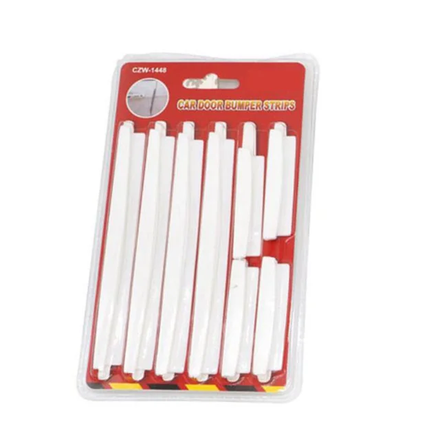 8pcs/set Car Door Side Edge Protector Strip Auto SUV Scrape Guard Bumper Handle Protective Cover Sticker Universal Auto Decal 1PC White