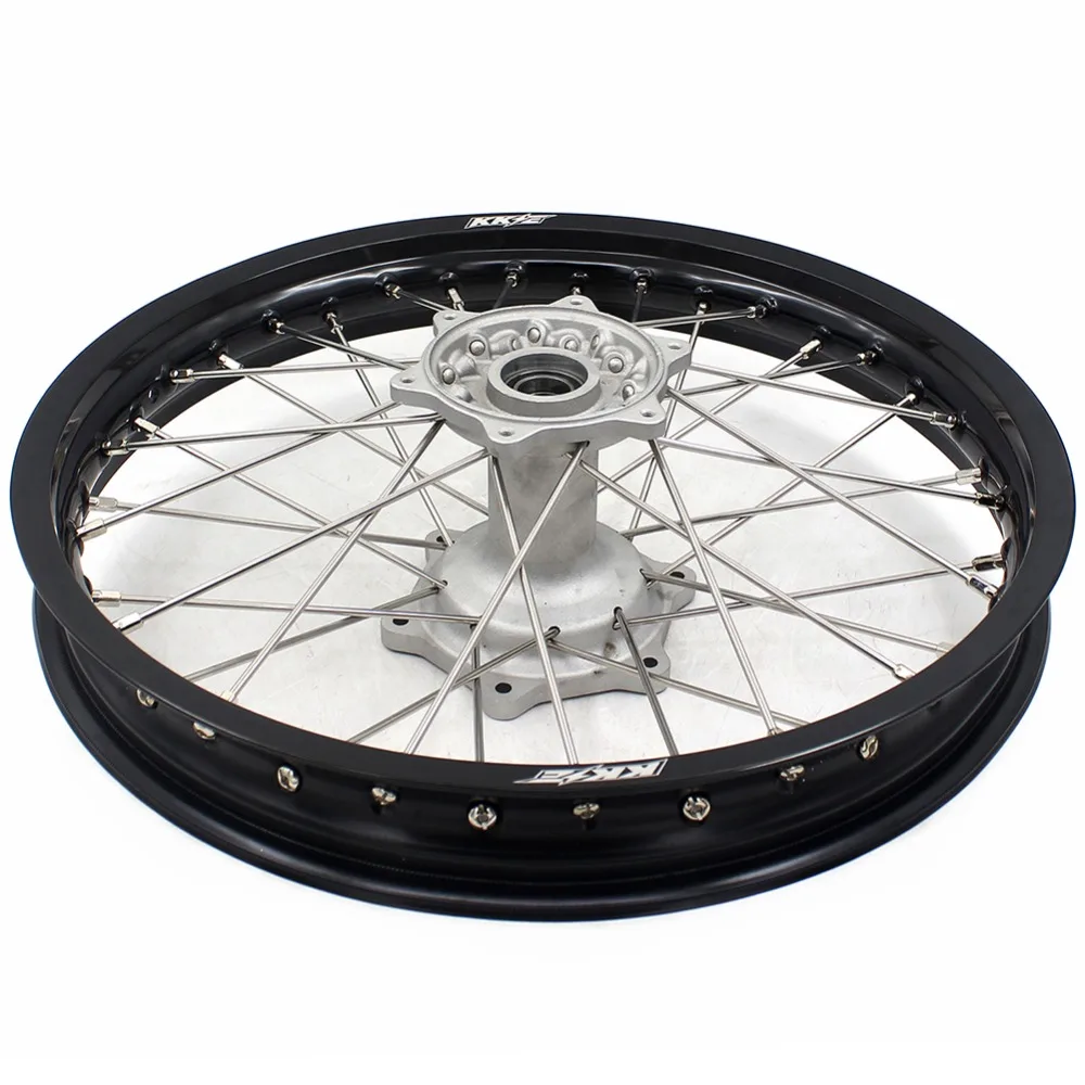 KKE 2,15*18 литье эндуро одно колесо для YAMAHA YZ125 YZ250 99-19 YZ250F 01-19 YZ450F 03-19 спиральный обод Серебряный концентратор черный обод