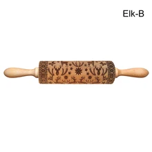 1 шт. деревянная Скалка тиснение выпечки Рождество Лось печенье лапша бисквит Фондант высокое качество