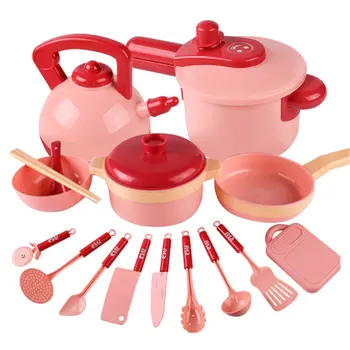 

16pcs Children Mini Kitchen Cookware Pot Pan Kids Pretend Cook Play Toy Simulation Utensils Toys Set