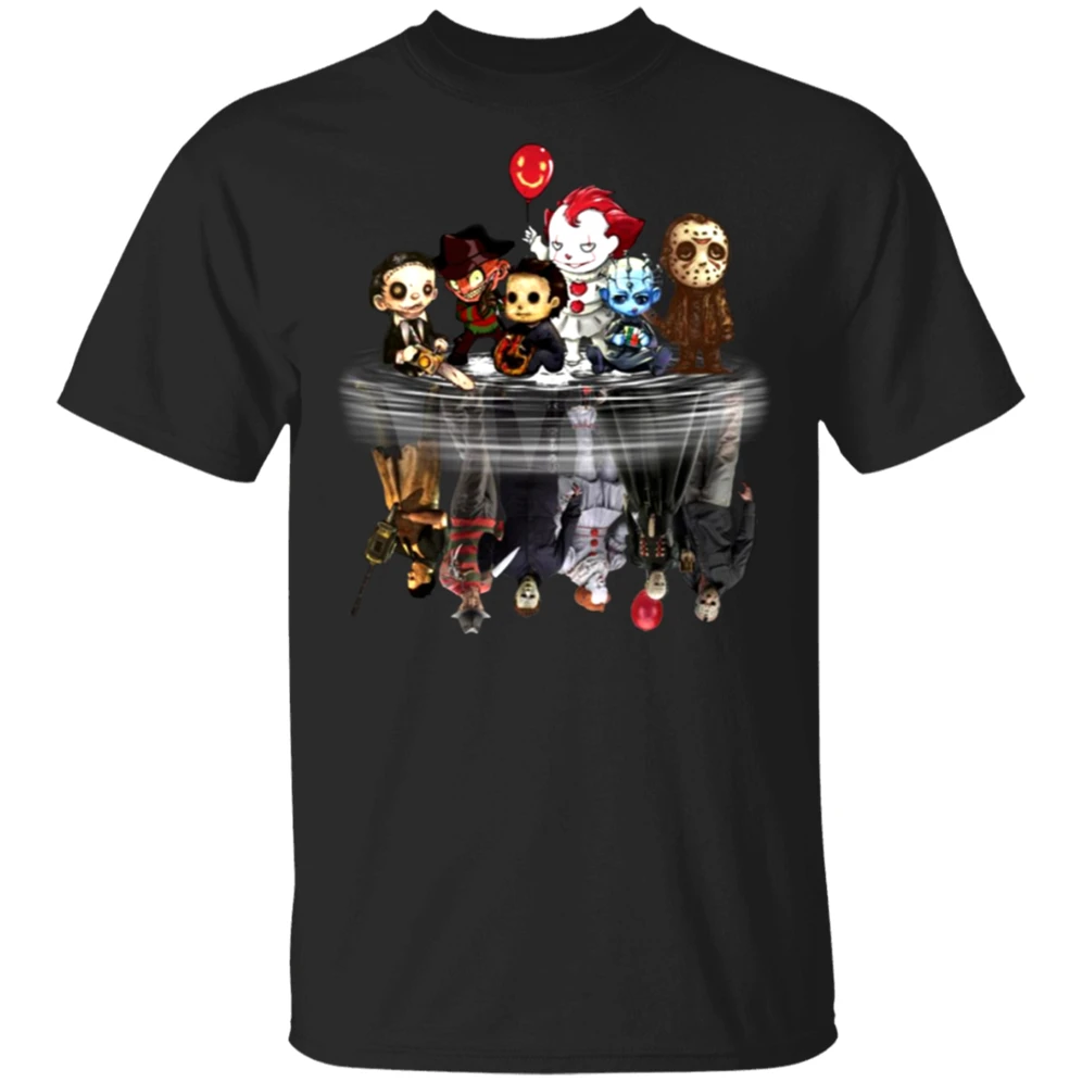 Halloween Horror Reflect Funny T-Shirt Black-Navy For Men-Women Design Tee Shirt |