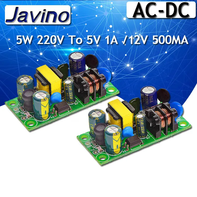 

AC-DC Isolated Switch Power Supply Module Converter 5W 220V To 5V 1A /12V 500MA switching power supply Power supply module