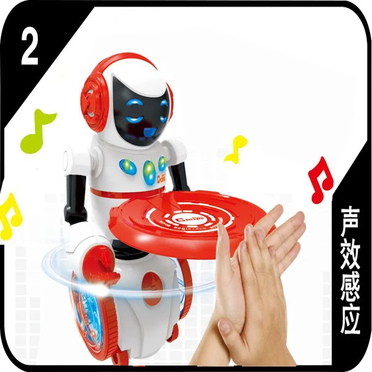 

New Style Creative Voice Sensing Electric Music Robot Models Toy Children Smart Dancing Robot