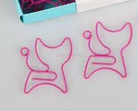 12pcs Kitty paper clip cute rose gold paper clip golden small pin pin paper clip decoration