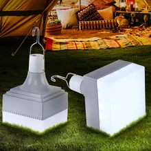 Portable Square LED Bulb Lamps BBQ Camping Outdoor Light Bulb USB Rechargeable Light Bulb Real Power 30W with Hanging Hook
