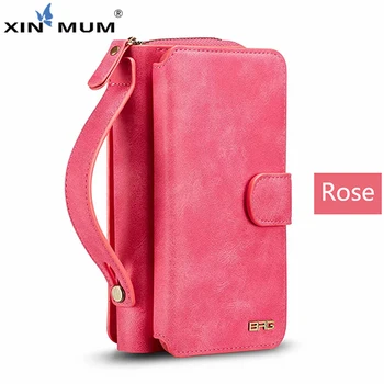 

2020 Wallet Bag Leather Case For Samsung Galaxy S10 Plus S10E S8 S9 S7 Edge Note 10 9 8 Zipper Removable Magnetic Brand case
