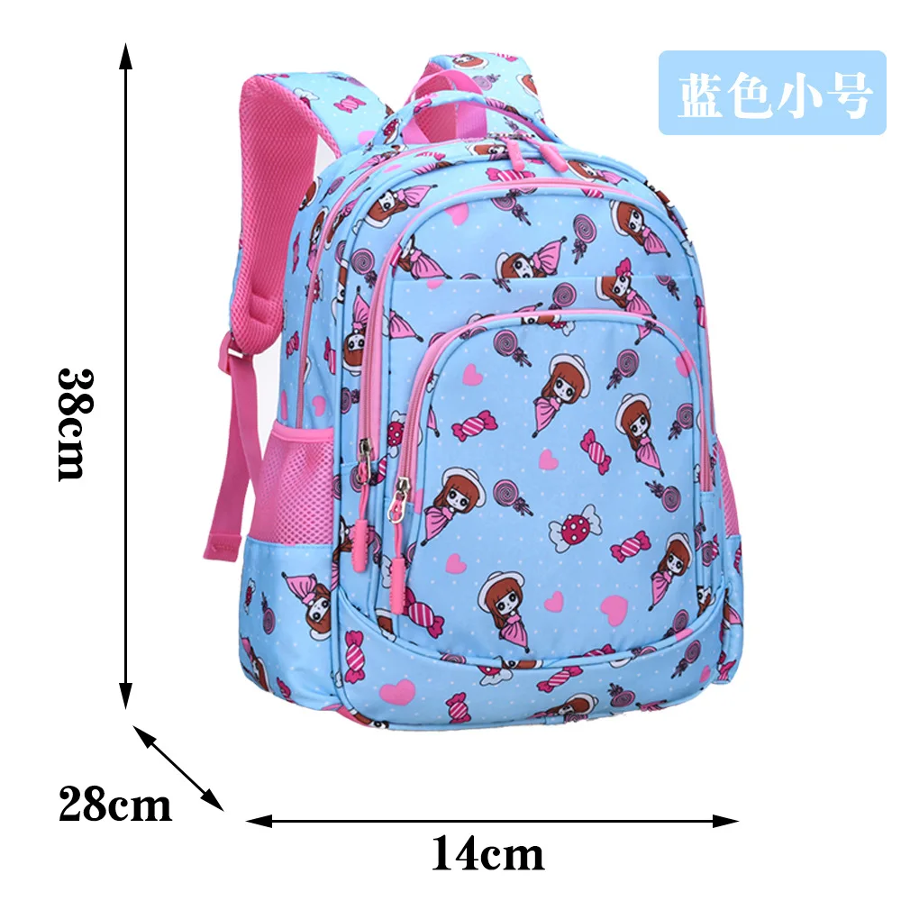 small sky blue Водонепроницаемые Детские школьные рюкзаки для девочек; детские школьные сумки; рюкзак принцессы; школьные сумки; рюкзаки; детская сумка; mochila escolar - Цвет: small sky blue