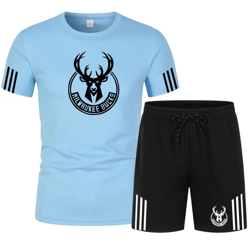 Men's 2Piece Cotton T-Shirt + Shorts - Image 4