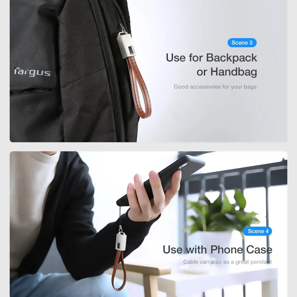 Брелок USB кабель для iPhone xiaomi samsung S9 S8 Mini кожа type C USB кабели для телефонов 2A Быстрая зарядка данных для кабеля USB C