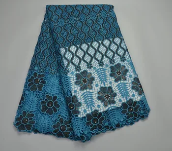 

African Hollow Out Lace Fabric For Women Dress 5Yards 2019 High quality French Embroidered Floral Tull Lace Fabric DIY Sewing