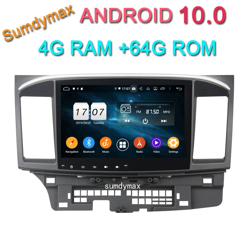 Автомагнитола с большим сенсорным экраном 10 1 дюйма android gps для Mitsubishi Lancer 2008 2015