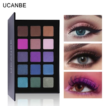

UCANBE Make Up Paletas 15 Colors Matte Shimmer Eyeshadow Palette Eye Shadow De Sombras Makeup Cosmetics