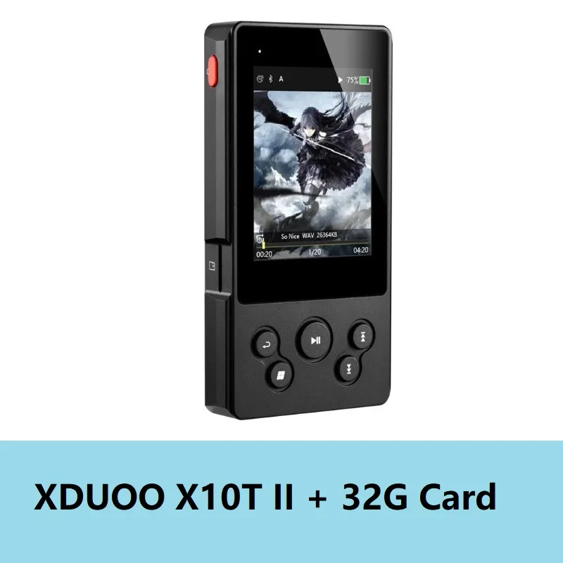 XDuoo X10T II Портативный Hifi Mp3 плеер DAC Bluetooth плеер Mp3 Hi-res без потерь Музыкальный Flac плеер Поддержка USB оптический коаксиальный - Цвет: X10T II and 32G card