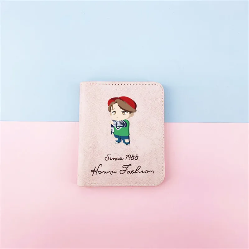 Kpop Bangtan мальчики JK дом PU портмоне для женщин и мужчин маленький короткий кошелек сумка для денег бизнес кредитный держатель для карт для детей