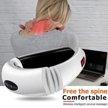 

Smart Cervical Spine Massage Instrument Electromagnetic Pulse Neck Massager Pain Relief Health Massage Instrument