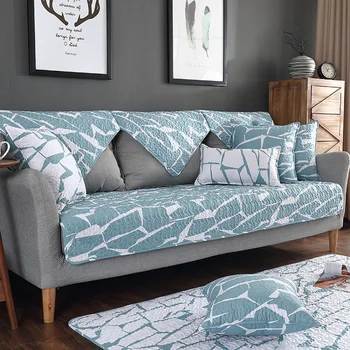

Cotton Plaid stripe Sofa Cover Couch Cover Slip Resistant Sofa Towel Slipcover for Living Room L-shaped Sofa Mats
