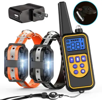 

CONG FEE 800M Electric Stop Barking Device Waterproof Pet Dog Trainer Collar Remote Rechargeable Dog Training Aids
