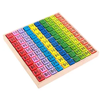 

Hobbylane Early Math Educational Wooden Toy 1-100 Digit Cognitive 10*10 Multiplication Table