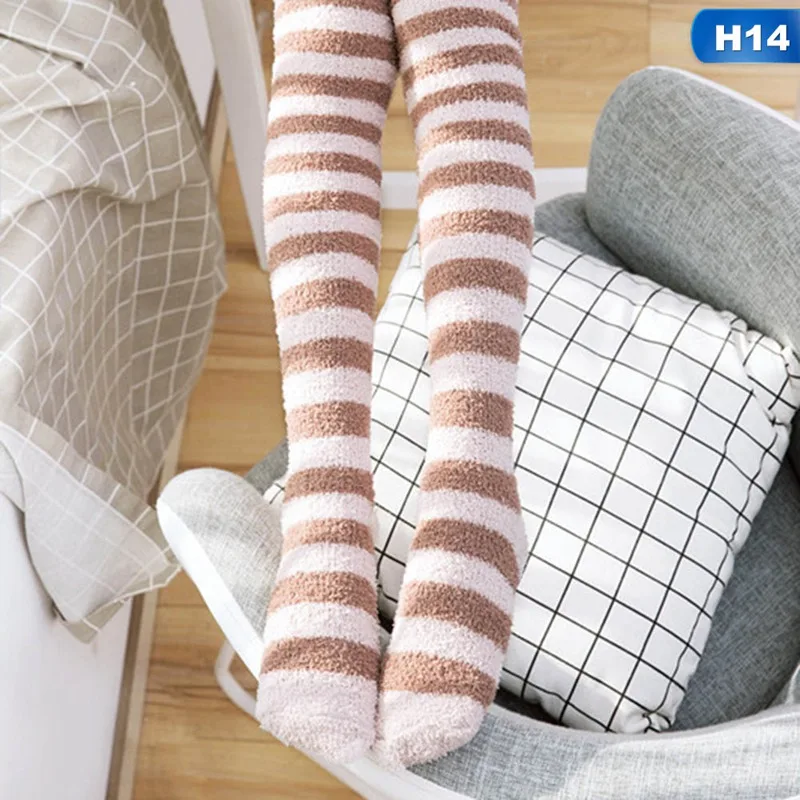Japanese Animal Modeling Knee Socks Striped Cute Lovely Kawaii Cozy Long Thigh High Socks Compression Winter Warm Sock - Цвет: 14